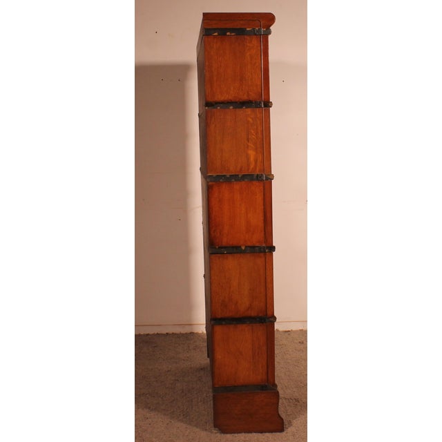 Bookcase in Oak from Globe Wernicke, Set of 5 For Sale - Image 9 of 12