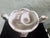 White 1970s Westmoreland Gray & White Slag Glass Pedestal Compote With Handles For Sale - Image 8 of 10