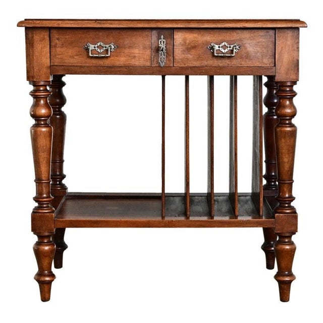 English 20th Century Canterbury Storage Table For Sale - Image 4 of 12