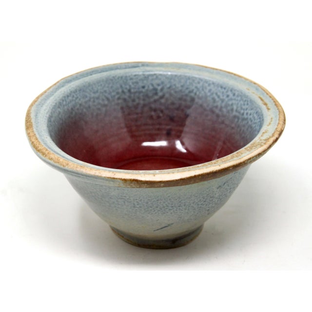 Vintage High Gloss Glazed Studio Art Pottery Bowl For Sale - Image 9 of 9