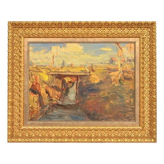 Landscape, Oil on Board, 20th Century For Sale