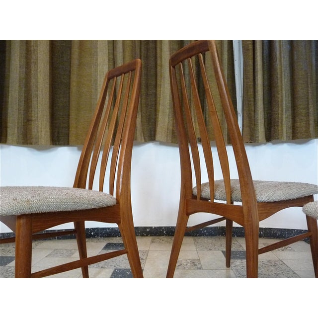 This set of four Eva dining chairs was designed by Niels Koefoed for Koefoed Møbelfabrik, Denmark during the late 1960s....