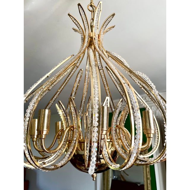 Large Cage Chandelier with Eight Lights, 1970 For Sale - Image 5 of 12