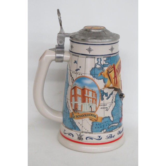 Ceramic Anheuser Busch Beer Stein Collectors Club 1996 World's Largest Brewer 4825b For Sale - Image 7 of 15