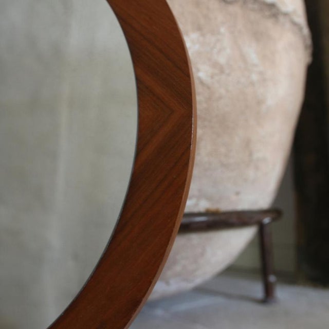 1960s Scandinavian Glass and Teak Mirror, 1960s For Sale - Image 5 of 15