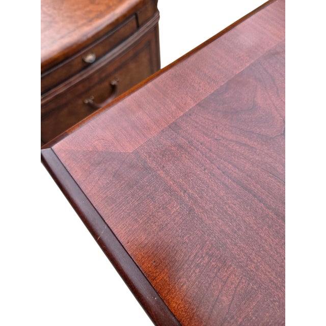 1990s Thomasville Collectors Cherry Bachelors Chest Nightstand Chippendale Tray For Sale - Image 13 of 15
