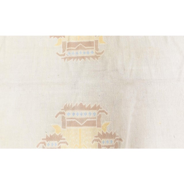 Mid 20th Century Doris Leslie Blau Vintage Indian Dhurrie Rug Doris Leslie Blau For Sale - Image 5 of 9