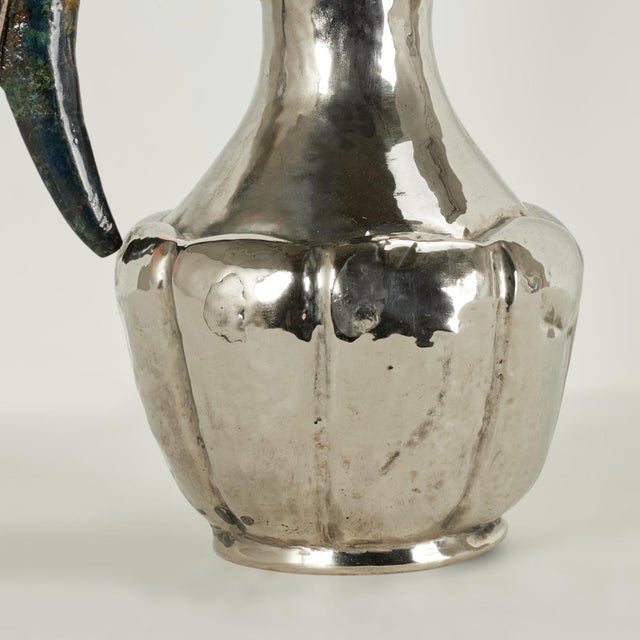 Metal Vintage Los Castillo Silver Plate Pitcher With Parrot For Sale - Image 7 of 10