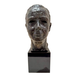 1960s Larry Mohr Bronze Bust Sculpture Signed From Artist Estate For Sale