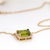 2.3cts Peridot Necklace W Natural Diamond Halo: 14k Solid Gold, Attached Chain For Sale In Columbus - Image 6 of 8