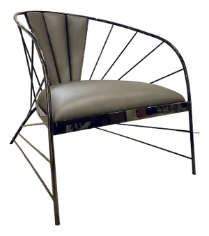Caracole Modern Taupe Leather Live Wire Accent Chair