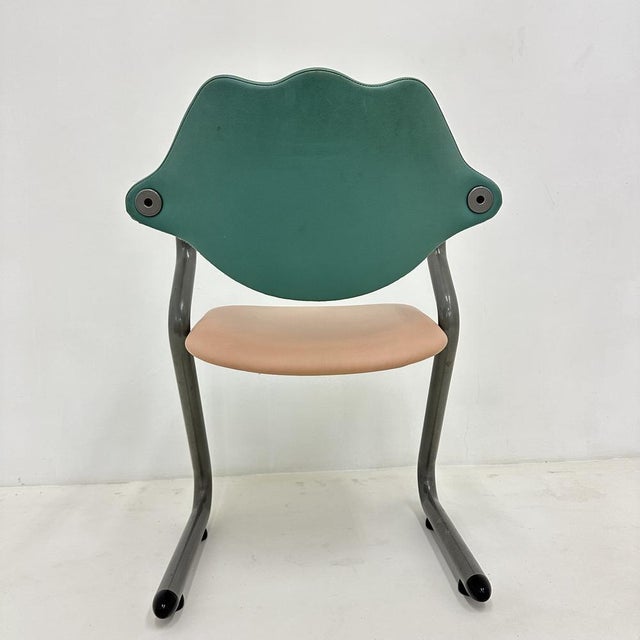Postmodern Postmodern Leather Armchair, 1980s For Sale - Image 3 of 18