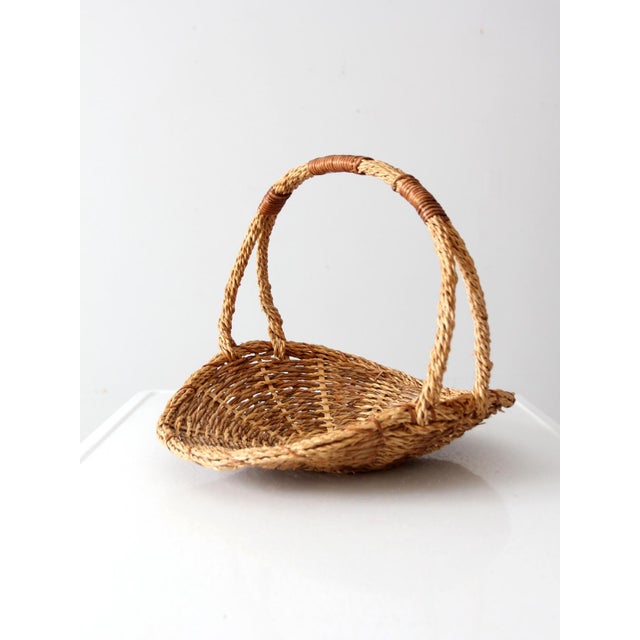 Vintage Wicker Flower Gathering Basket Chairish