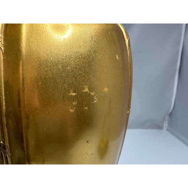 Early 20th Century Christofle Gallia Gilt Vase: Art Nouveau Floral Design For Sale - Image 6 of 10