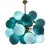 Tiffany Blue Sputnik Globes Lamp, 1960s For Sale - Image 6 of 6