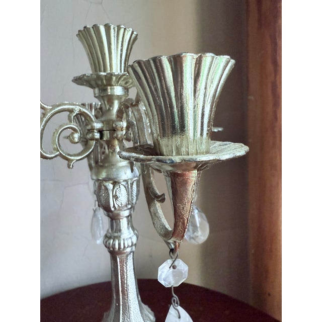 Vintage Mid-Century 5 Arm Rococo Style Candelabra, Circa 1950s For Sale - Image 4 of 14