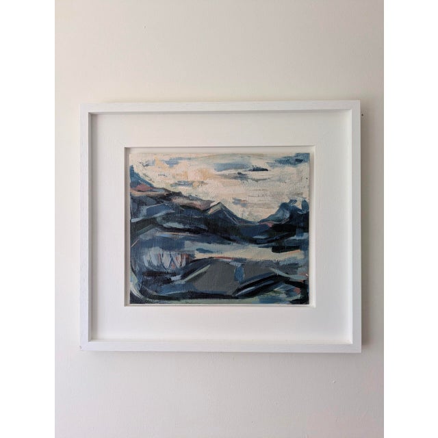 Abstract Contemporary 'Chasing After the Wind' Original Modernist Abstract Acrylic Painting by British Artist Frances Daws, Framed For Sale - Image 3 of 9