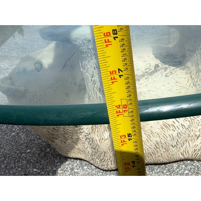 Vintage Rare Polar Bear + Glass Top Coffee Table, 1970s For Sale - Image 12 of 12