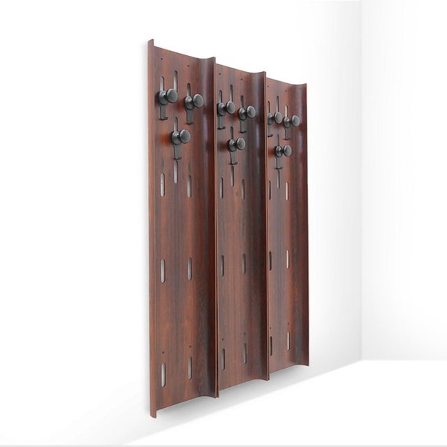 Wall Coat Rack in Curved Plywood, 1960s For Sale - Image 15 of 15