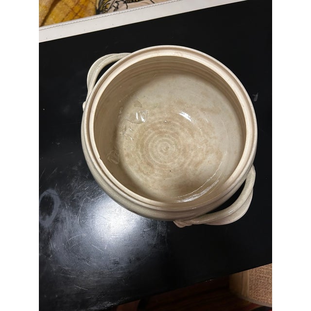 1970s Handmade Studio Pottery Serving Bowl With Lid For Sale In San Francisco - Image 6 of 9