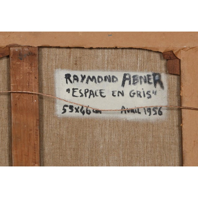 Raymond Abner, Espace en Gris, Painting For Sale - Image 4 of 6