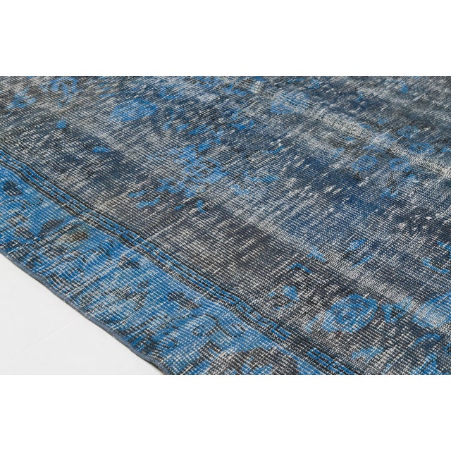 Blue Oushak Anatolian Area Rug For Sale - Image 9 of 10