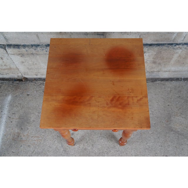 1940s Vintage McMahan Furniture Co. Early American Cherry Side Table