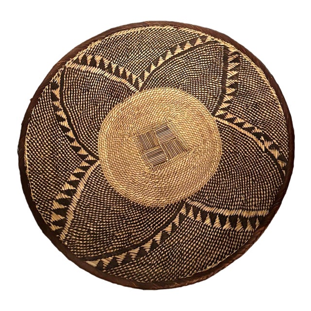 Early 20th Century Handwoven Tonga Binga Basket With Geometric Design ...