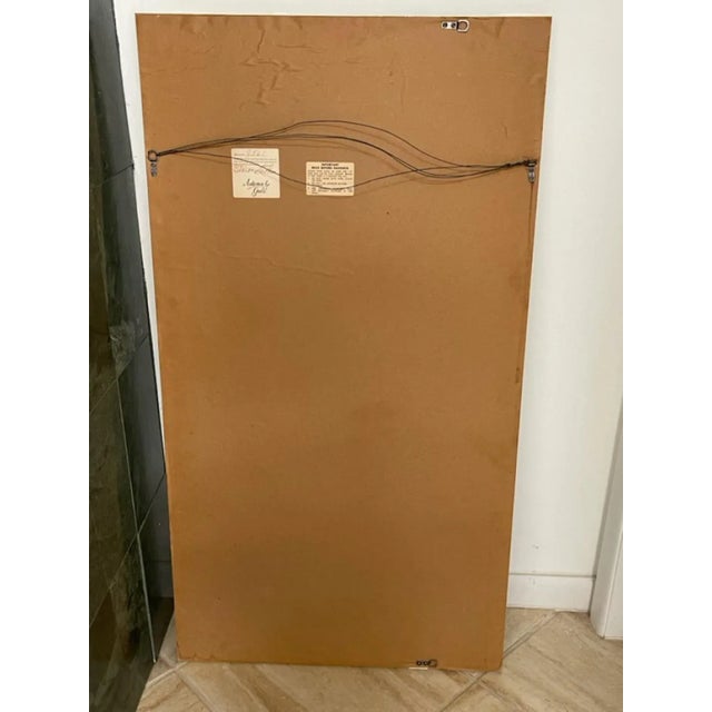 1970s Modern Gold Metal Design Rectangular Mirror For Sale - Image 9 of 10