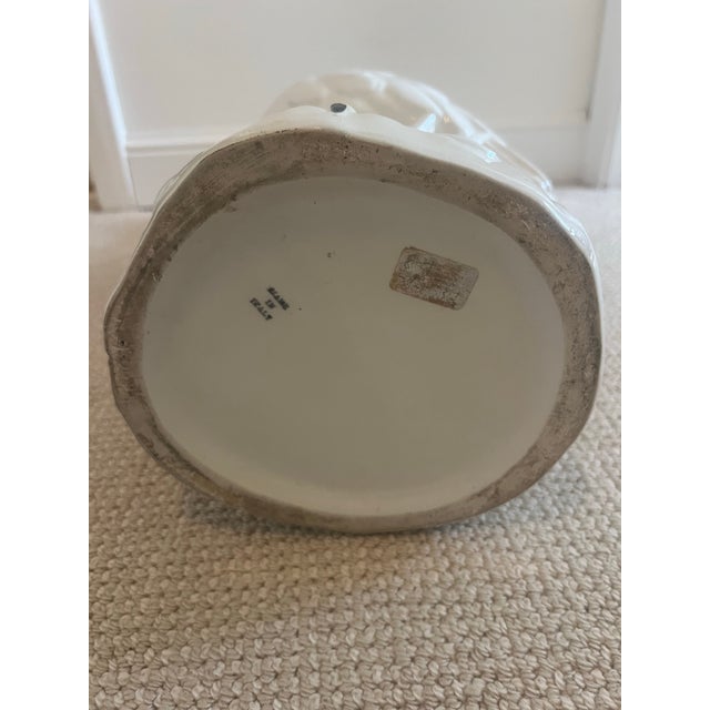 Ceramic Italian Heron Egret Umbrella Stand For Sale - Image 7 of 10