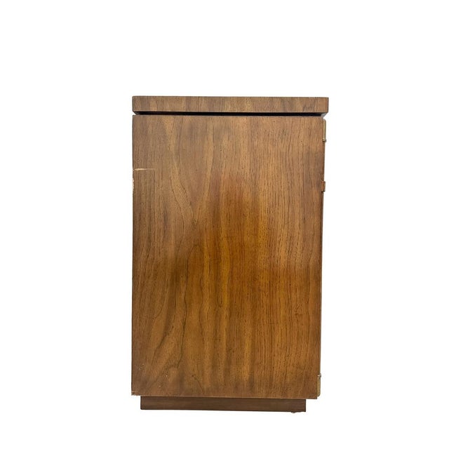 Brown Mid-Century Modern Campaign Style Buffet with Brass Inlaid Handles from Drexel Heritage, 1970s For Sale - Image 8 of 15