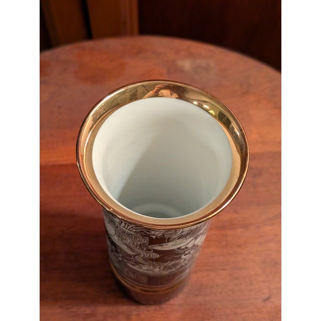 Hungarian Endre Szasz for Hollohaza Porcelain Vase For Sale - Image 4 of 11