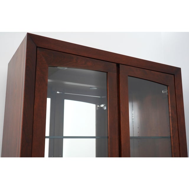 Stickley Cherry Highlands Display China Cabinet For Sale - Image 12 of 18