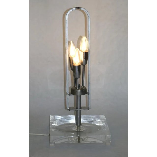 Plastic Large Capiz Lotus Ball Table Lamp from Rausch, 1960s For Sale - Image 7 of 11