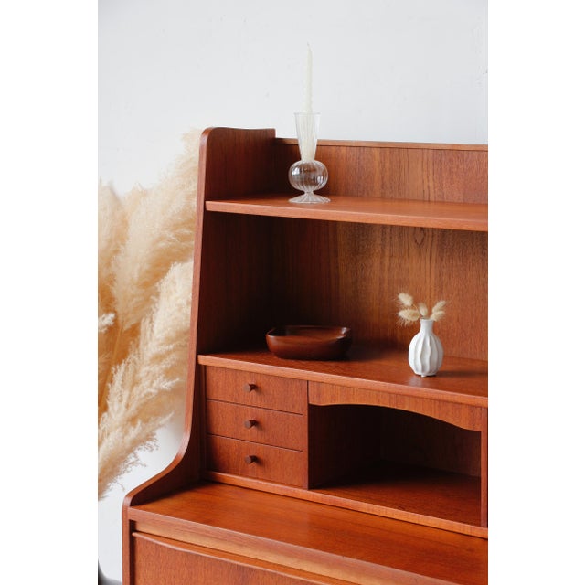 Vintage Scandinavian Teak Secretary, Denmark, 1960s For Sale - Image 15 of 18