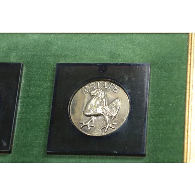 Bronze 4 Seasons Medals by Luciano Minguzzi, 1960s, Set of 4 For Sale - Image 4 of 13