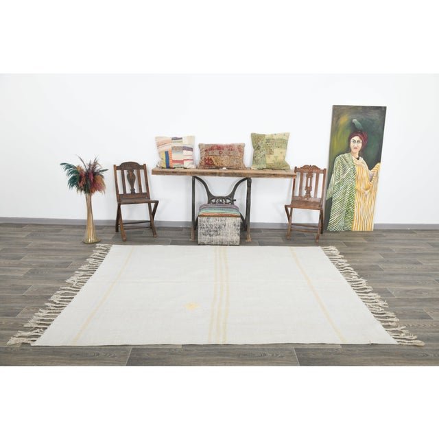 Handmade Hemp Rug For Sale - Image 3 of 12