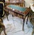 French French Louis XVI Writing Desk With Green Leather Top, Marquetry Inlays & Gilded Gold Leaf Details For Sale - Image 3 of 4