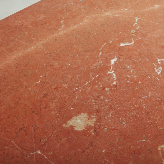 1960s Marble Italian Coffee Table in Rosso Alicante Marble, 1960's For Sale - Image 5 of 11