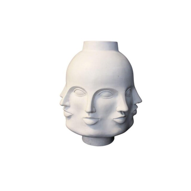 Gorgeous "Perpetual Faces" pottery décor Fornasetti-inspired style.