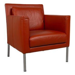 Jason Leather Armchair in Red from Walter Knoll For Sale