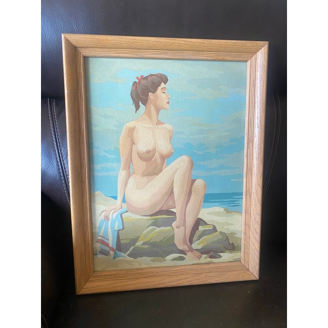 1950s Max S. Klein Mid-Century Modern Paint by Number Female Nude Paintings - Set of 7 For Sale - Image 5 of 8