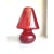 Wood Diamond-Cut “Ballotton” Pattern Red Murano-Style Glass Lamp, Contemporary For Sale - Image 7 of 8