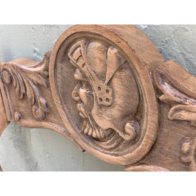 Wood 19th Carved Walnut Leather Savonarola Bench or Settee - a Pair For Sale - Image 7 of 12