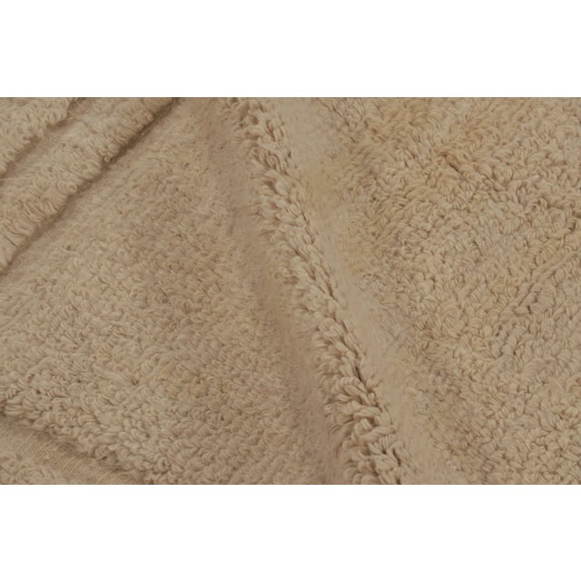 Textile Vintage Turkish Tulu Rug, Beige Wool With Soft Pile - Rug & Kilim For Sale - Image 7 of 8