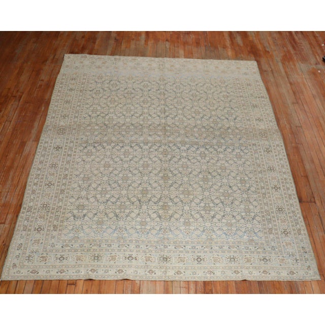 Zabihi Collection Antique Persian Tabriz Room Size Rug For Sale - Image 14 of 18