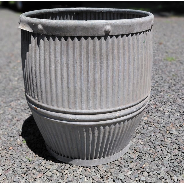 Vintage English Bowling Galvanized Dolly Tub For Sale In New York - Image 6 of 11