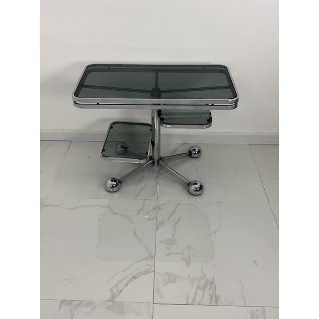 Metal Allegri Parma Coffee Table with Wheels, 1970s For Sale - Image 7 of 11