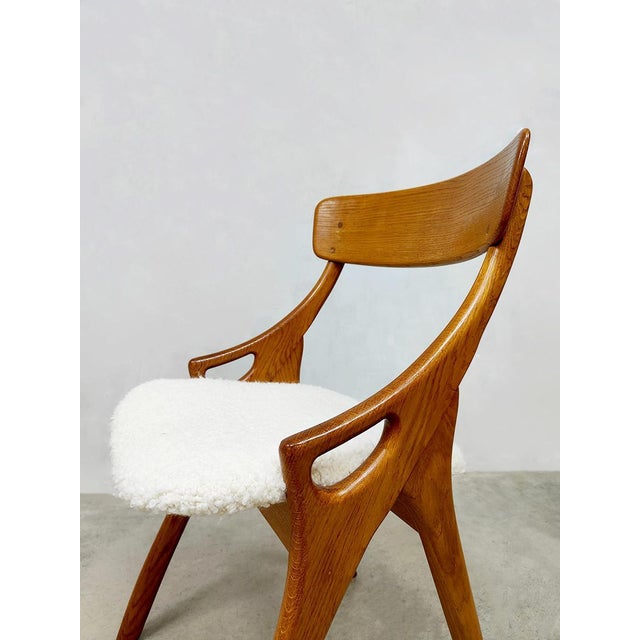 1960s Vintage Danish Dining Chairs by Arne Hovmand Olsen for Mogens Kold, 1960s, Set of 5 For Sale - Image 5 of 6