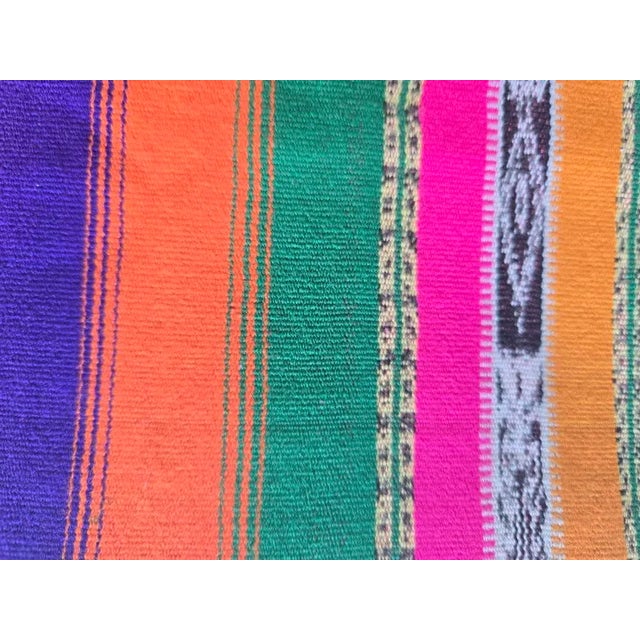 Vintage Guatemalan Textile in Bright Colors With Jaspe Ikat Detail, Just Under 3 Yards For Sale - Image 10 of 10